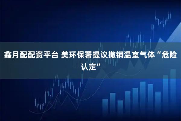 鑫月配配资平台 美环保署提议撤销温室气体“危险认定”