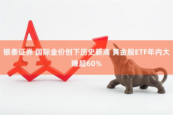 银泰证券 国际金价创下历史新高 黄金股ETF年内大赚超60%